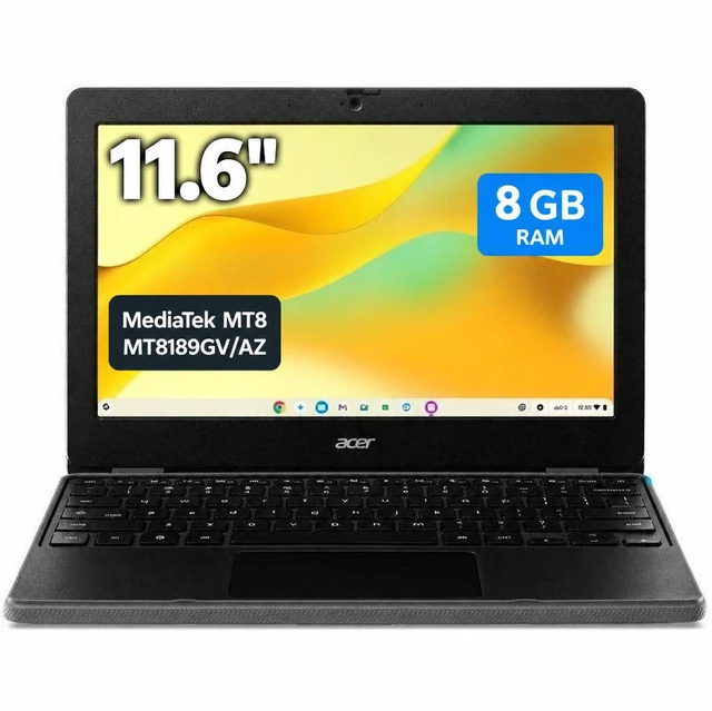 Main image of Acer Chromebook 311 C725T-841X 11.6" Touchscreen Rugged Clamshell Chromebook - MediaTek MT8 MT8189GV/AZ - 8 GB - 64 GB Flash Memory - ChromeOS - Webcam - Wi-Fi 7 - NX.JW8AA.002