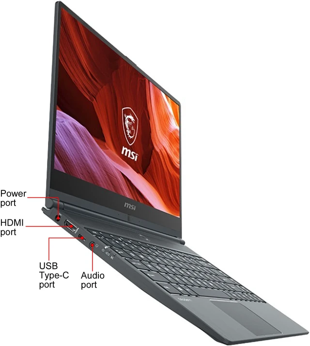 Alt view image 9 of 10 - MSI Modern 14 B10MW-013 14" Gaming Notebook - Full HD - 1920 x 1080 - Intel Core i7 (10th Gen) i7-10510U 1.80 GHz - 16 GB RAM - 512 GB SSD - Onyx Black - Windows 10 Pro - Intel - In-plane Switchi