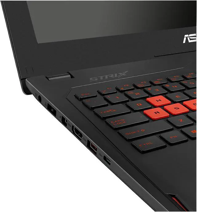 Alt view image 8 of 14 - Asus ROG Strix GL502VS-WS71 15.6" G-SYNC VR Ready Thin and Light Gaming Laptop, GeForce GTX 1070 8 GB, Intel Core i7-7700HQ 2.8 GHz (Turbo up to 3.8 GHz), 16 GB DDR4, 256 GB PCIe SSD + 1 TB HDD