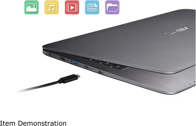 Alt view image 9 of 13 - ASUS VivoBook E403NA-US04 Thin and Lightweight 14" FHD Laptop, Intel Celeron N3350 Processor, 4 GB RAM, 64 GB eMMC Storage, 802.11ac Wi-Fi, USB-C, Windows 10