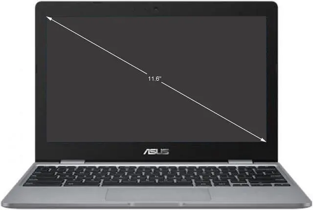 Alt view image 4 of 9 - ASUS Chromebook C223NA-DH02 11.6" HD, Intel Dual-Core Celeron N3350 Processor (Up to 2.4GHz) 4GB RAM, 32GB eMMC Storage, Grey