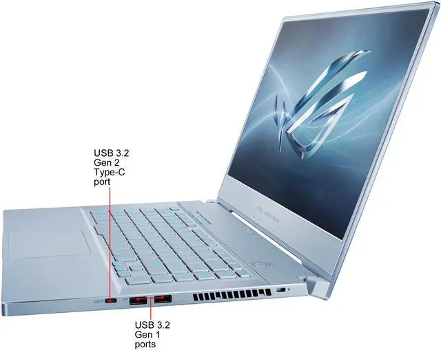 Alt view image 6 of 18 - ROG Zephyrus M GU502GU-XH74-BL Gaming Laptop - 15.6" 240 Hz FHD IPS, GeForce GTX 1660 Ti, Intel Core i7-9750H, 16 GB DDR4, 512 GB SSD, Per-Key RGB, Windows 10 Pro, Glacier Blue