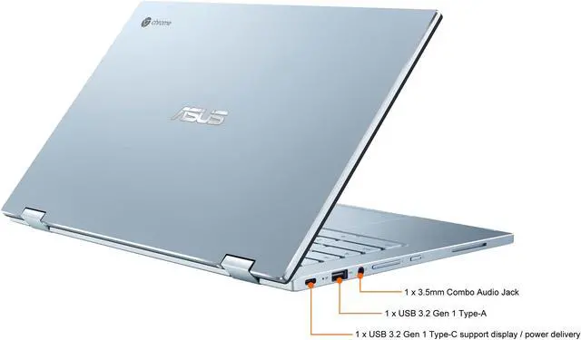 Alt view image 8 of 12 - ASUS Chromebook Flip 14" Touchscreen Laptop m3-8100Y 4GB 64GB eMMC Chrome OS