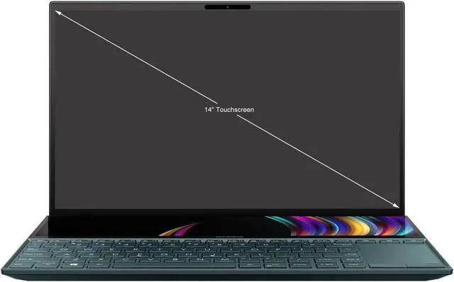 Alt view image 9 of 10 - ASUS ZenBook Duo UX481 14" FHD NanoEdge Bezel Touch, Intel Core i7-10510U, 8 GB RAM, 512 GB PCIe SSD, Innovative ScreenPad Plus, Windows 10 Home, UX481FA-DB71T, Celestial Blue