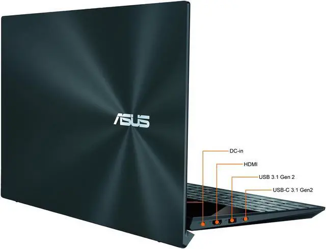 Alt view image 4 of 10 - ASUS ZenBook Duo UX481 14" FHD NanoEdge Bezel Touch, Intel Core i7-10510U, 8 GB RAM, 512 GB PCIe SSD, Innovative ScreenPad Plus, Windows 10 Home, UX481FA-DB71T, Celestial Blue