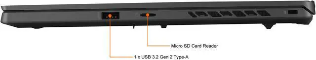 Alt view image 12 of 20 - ASUS ROG Zephyrus G15 Ultra Slim Gaming Laptop, 15.6" 165Hz QHD, GeForce RTX 3060, AMD Ryzen 9 5900HS, 16GB DDR4, 512GB PCIe NVMe SSD, Wi-Fi 6, Windows 10, Eclipse Gray, GA503QM-BS94Q