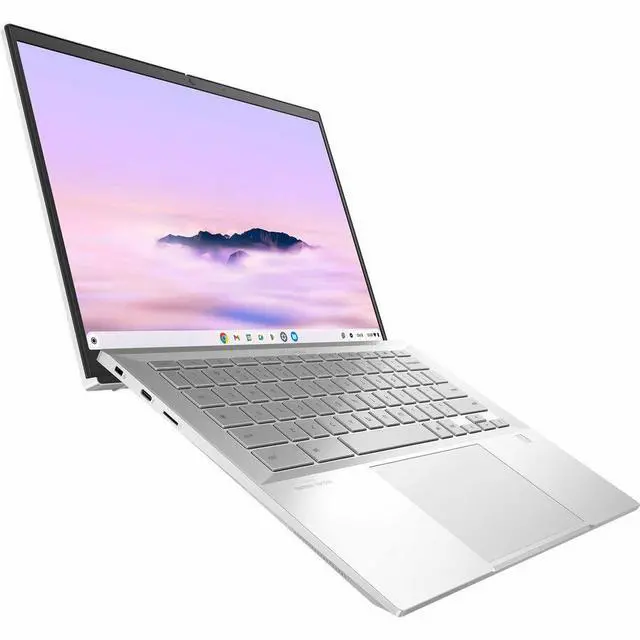 Alt view image 7 of 8 - Asus ExpertBook CX54 Chromebook Plus Enterprise CX5403CMA-DB586 14" Chromebook - Intel Core Ultra 5 115U - 8 GB - 256 GB SSD - Fog Silver - ChromeOS - IEEE 802.11ax Wireless LAN Standard