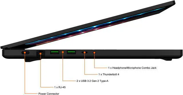 Alt view image 12 of 14 - Razer Blade 17 RZ09-0406BEC3-R3U1 17.3" FHD 360 Hz Intel Core i7 11th Gen 11800H (2.30 GHz) NVIDIA GeForce RTX 3070 Laptop GPU 16 GB Memory 1 TB PCIe SSD Windows 10 Home 64-bit Gaming Laptop