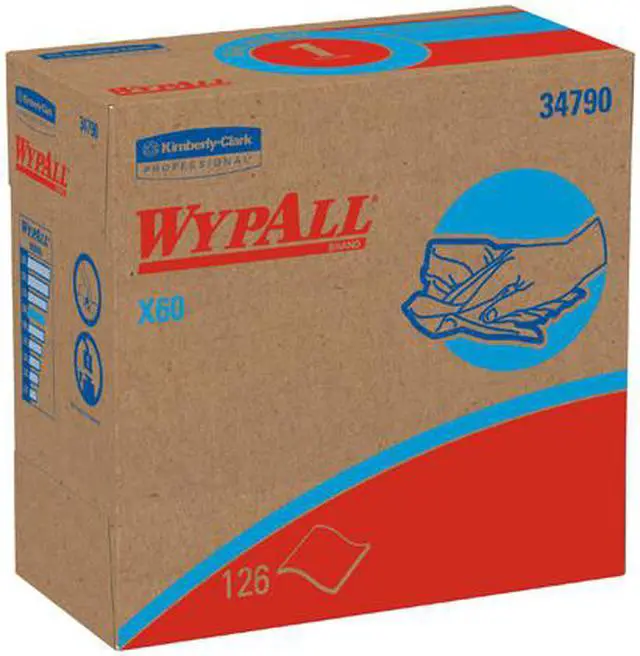 Alt view image 3 of 5 - Wypall X60 Reusable Cloths (34790) in Convenient Pop-Up Box, White, 10 Boxes / Case, 126 Sheets / Box