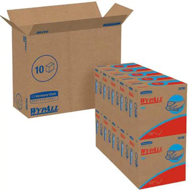 Alt view image 5 of 5 - Wypall X60 Reusable Cloths (34790) in Convenient Pop-Up Box, White, 10 Boxes / Case, 126 Sheets / Box