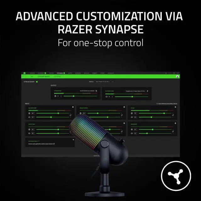 Alt view image 7 of 7 - Razer Seiren V3 Chroma RGB USB Microphone with Tap-to-Mute