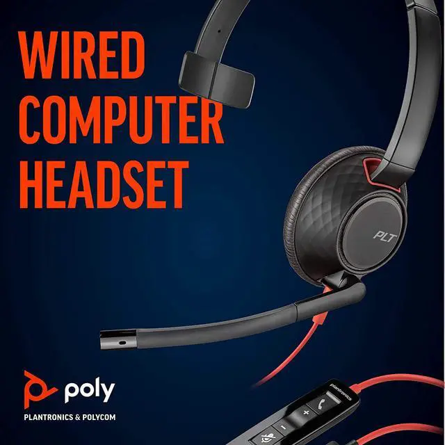Alt view image 2 of 6 - Plantronics - Blackwire 5210 - Wired, Single Ear (Monaural) Headset with Boom Mic