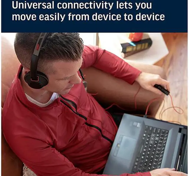 Alt view image 5 of 6 - Plantronics - Blackwire C5220 - Wired, Dual-Ear (Stereo) Headset with Boom Mic - USB-A, 3.5 mm to connect to your PC, Mac, Tablet and/or Cell Phone