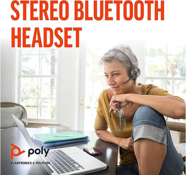 Alt view image 6 of 6 - Poly - Voyager Focus 2 UC USB-A (Plantronics) - Bluetooth Dual-Ear (Stereo) Head