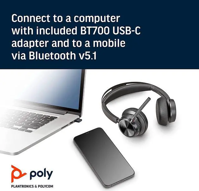 Alt view image 8 of 8 - Poly Voyager Focus 2 Headset