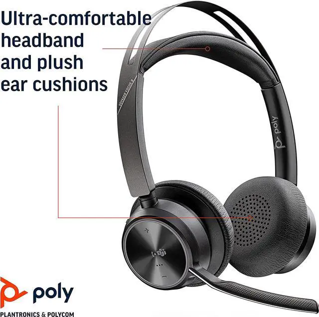Alt view image 7 of 8 - Poly Voyager Focus 2 Headset