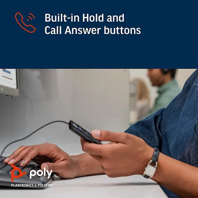 Alt view image 3 of 7 - Poly - EncorePro 515 USB-A and USB-C USB Headset (Plantronics) - Cloud System Updates - Acoustic Hearing Protection - Works with Avaya, Genesys, and Cisco Call Center Platforms - Single Ear/Mono