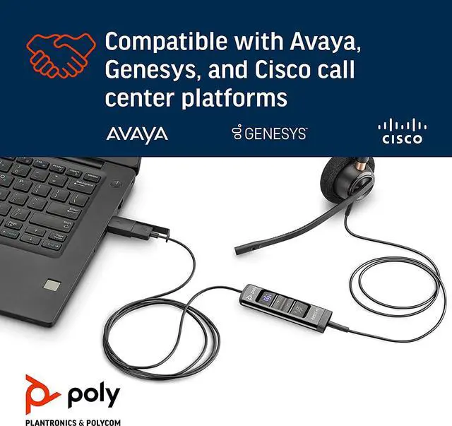 Alt view image 4 of 7 - Poly - EncorePro 515 USB-A and USB-C USB Headset (Plantronics) - Cloud System Updates - Acoustic Hearing Protection - Works with Avaya, Genesys, and Cisco Call Center Platforms - Single Ear/Mono