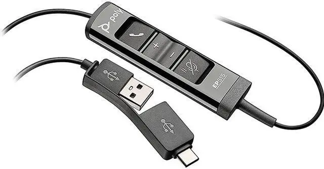 Alt view image 3 of 8 - Poly - EncorePro 515 USB-A and USB-C USB Headset (Plantronics) - Cloud System Updates - Acoustic Hearing Protection - Works with Avaya, Genesys, and Cisco Call Center Platforms - Single Ear/Mono