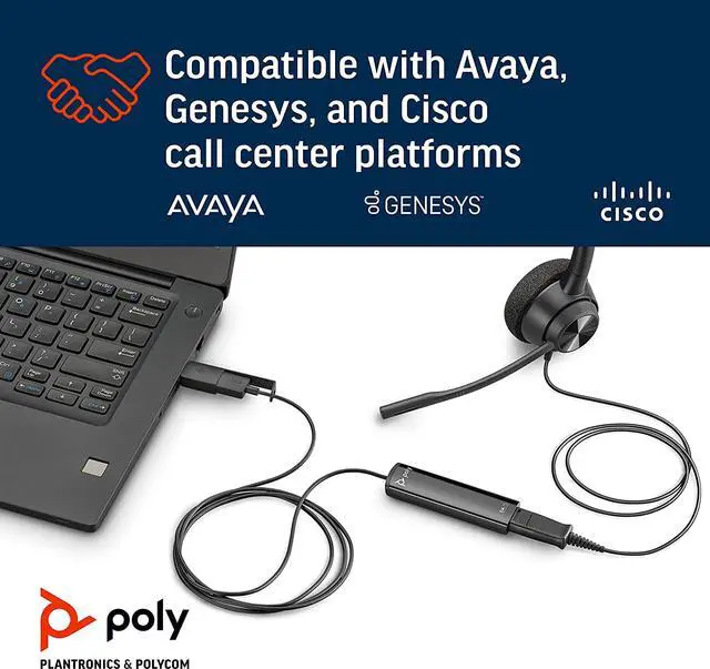 Alt view image 3 of 7 - Poly DA75 USB-A / USB-C Digital Adapter (Plantronics) - Works with Poly Call Center Quick Disconnect (QD) Headsets - Acoustic Hearing Protection -Works with Avaya, Genesys,&Cisco call center platforms