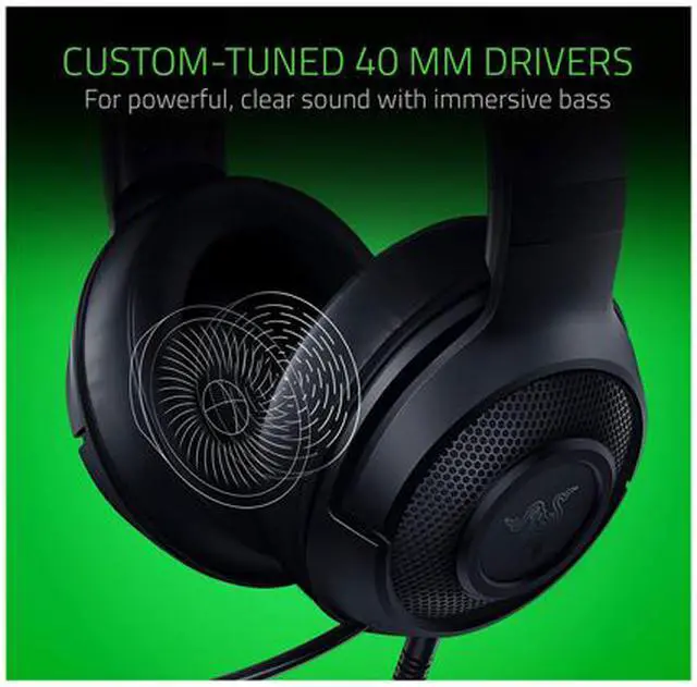Alt view image 4 of 7 - Razer Kraken X Gaming Headset - 7.1 Surround Sound - Ultra-light - Classic Black