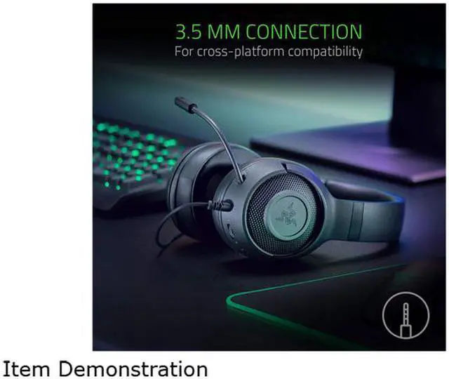 Alt view image 7 of 7 - Razer Kraken X Gaming Headset - 7.1 Surround Sound - Ultra-light - Classic Black