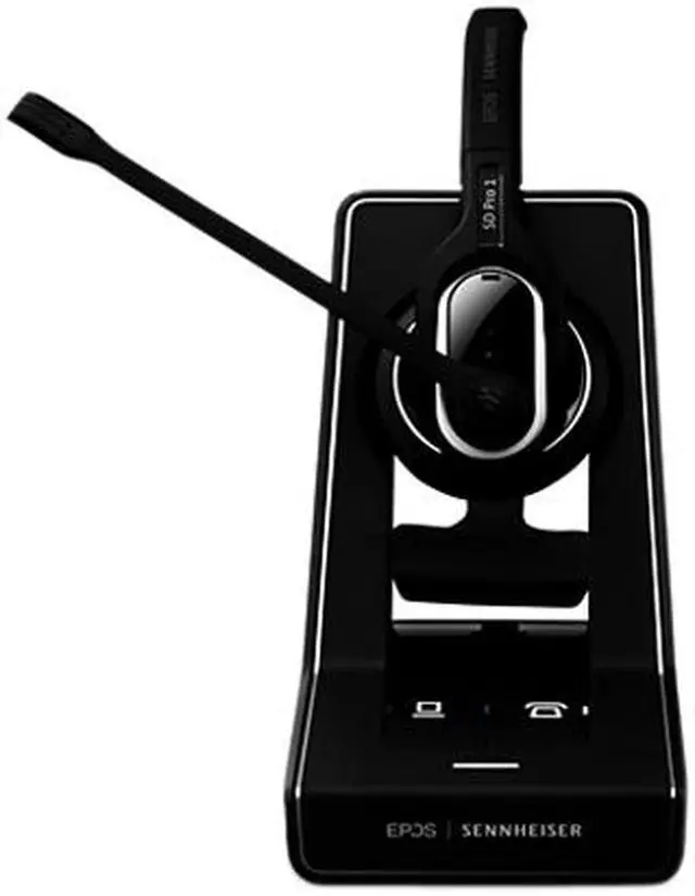 Alt view image 2 of 3 - Sennheiser SD Pro 1 ML (1000562) - Single-Sided, Multi Connectivity Wireless DECT Headset for Desk Phone & Certified for Skype for Business, Ultra Noise-Cancelling Microphone (Black)