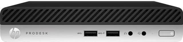 Alt view image 2 of 3 - HP ProDesk 400 G4 - Desktop Mini PC, Intel Core i5-8500T, 8 GB DDR4, 256 GB SSD, Intel UHD Graphics 630, Windows 10 Pro 64-bit (4JC30UT#ABA)