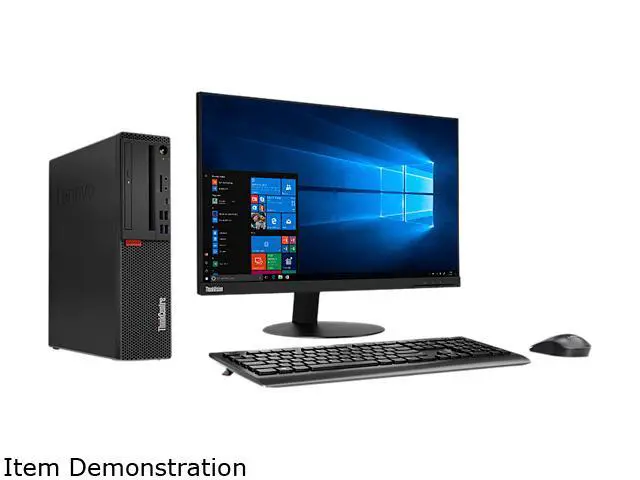 Alt view image 6 of 6 - Lenovo ThinkCentre M720s 10ST0025CA Desktop Computer - Intel Core i3 (8th Gen) i3-8100 3.60 GHz - 8 GB DDR4 SDRAM - 1 TB HDD - Windows 10 Pro 64-bit (French) - Small Form Factor - Raven Black