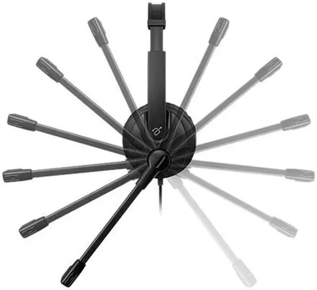 Alt view image 4 of 5 - Aluratek - Wired USB Stereo Headset with Boom Mic - Black