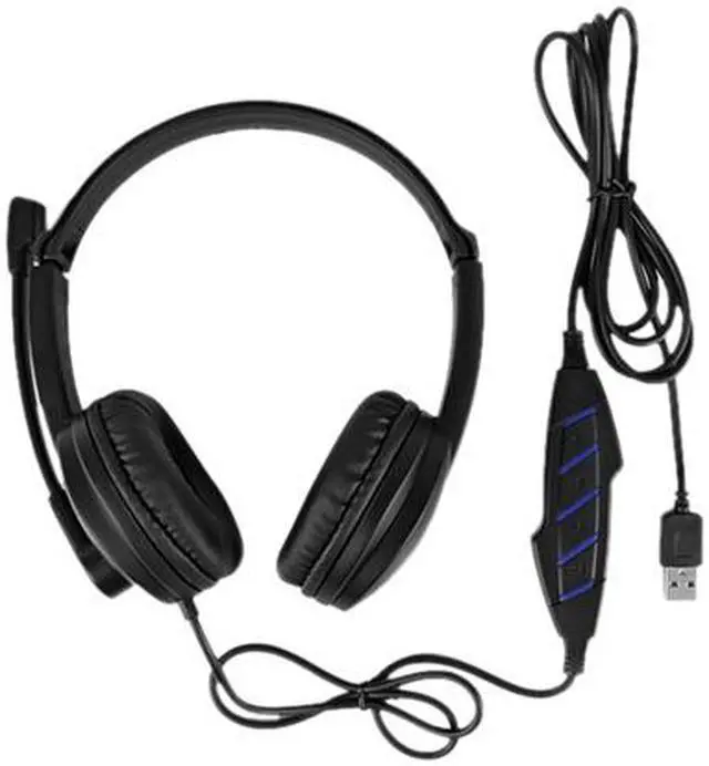 Alt view image 5 of 5 - Aluratek - Wired USB Stereo Headset with Boom Mic - Black