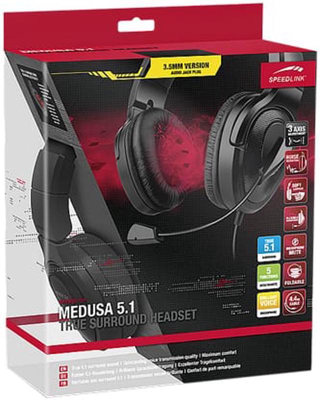 Alt view image 4 of 4 - Speedlink Medusa 5.1 True Surround Headset - Black