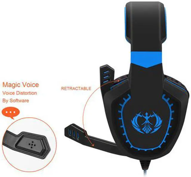 Alt view image 12 of 12 - PS4 Stereo Headphones, PC Wired Gaming Headset with Mic for Computers, PlayStation 4, Xbox One, Android, iOS, Laptop, Smartphone, Tablet