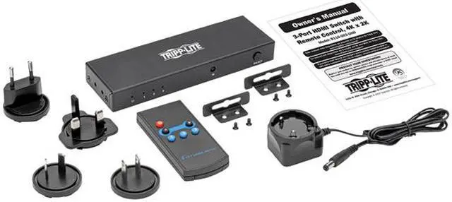 Alt view image 4 of 4 - Tripp Lite B119-003-UHD 3-Port HDMI Switch Video & Audio 4K x 2K 60Hz w Remote