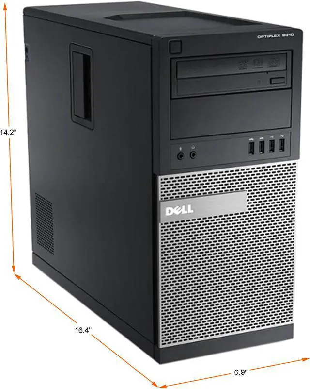 Alt view image 2 of 4 - Dell Optiplex 9010 MT PC - Intel Core i5 3550 3rd Gen 3.3 GHz 8GB 500GB HDD DVD-RW Windows 10 Pro 64-Bit