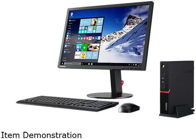 Alt view image 9 of 9 - Lenovo ThinkCentre M715q Tiny Desktop Computer R3 Pro 2200GE 8GB 128GB SSD W10P
