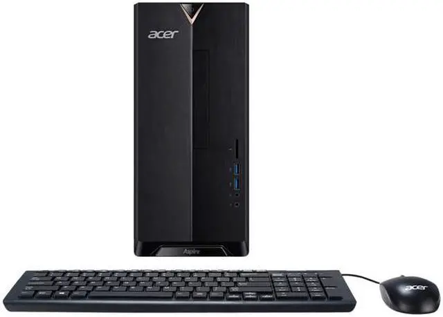Alt view image 3 of 3 - Acer Aspire TC TC-330G-EW12 Desktop PC - AMD A6-9220 (2.50 GHz), Radeon R5 Graphics, 8 GB DDR4 Memory, 1 TB HDD, DVD-Writer, 802.11ac, Windows 10 Home 64-Bit
