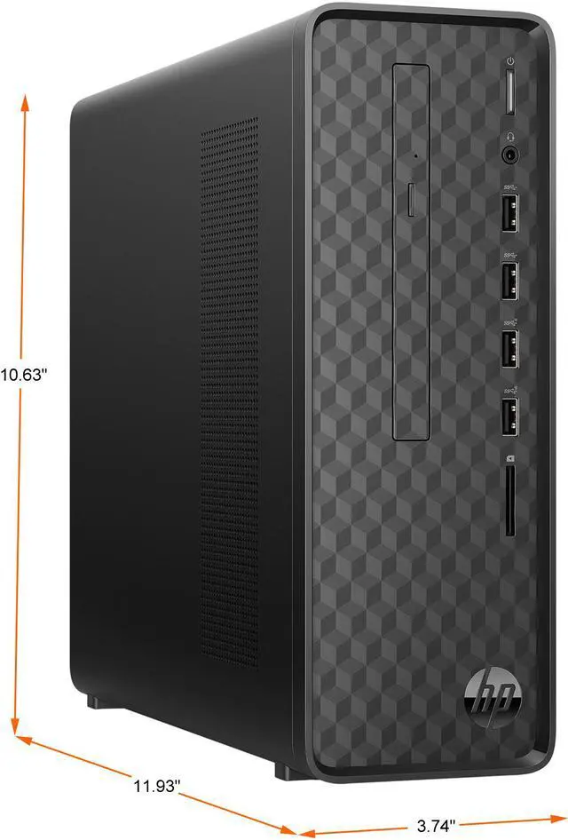 Alt view image 4 of 4 - HP Desktop Computer Slim S01-aF0020 AMD Athlon Gold 3150U (2.40 GHz) 8 GB DDR4 256 GB PCIe SSD AMD Radeon Graphics DVD-Writer Windows 11 Home 64-bit