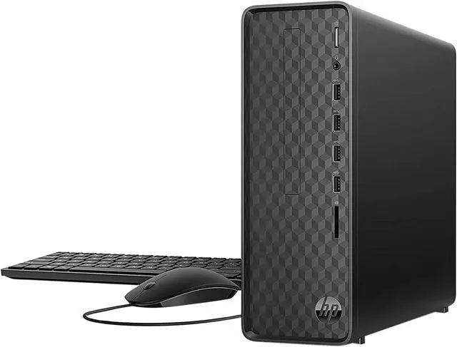 Alt view image 3 of 3 - HP Slim Desktop - S01-pF1016 Intel Core i3-10100 3.6 GHz, Intel UHD Graphics 630, 8 GB Memory RAM, 256 GB SSD Storage, DVD-Writer, 3-in-1 memory card reader, HDMI, Windows 10 Home 64 - Black
