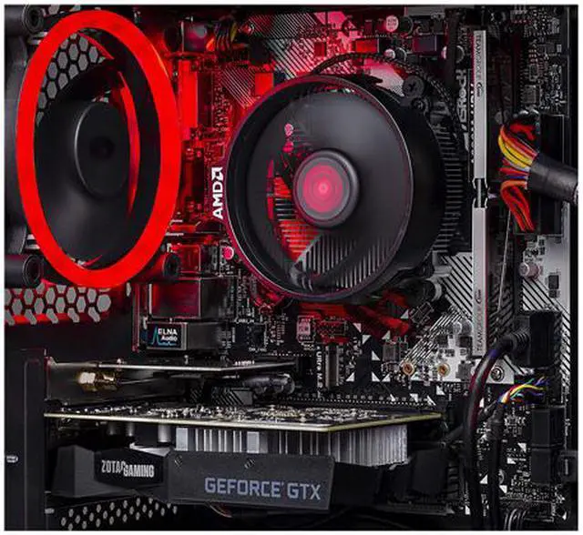 Alt view image 4 of 6 - SkyTech Blaze II Gaming Computer PC Desktop – Ryzen 5 2600 6-Core 3.4 GHz, NVIDIA GeForce GTX 1650 4G, 500G SSD, 8GB DDR4, RGB, AC WiFi, Windows 10 Home 64-bit