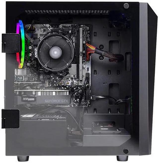 Alt view image 3 of 6 - SkyTech Blaze II Gaming Computer PC Desktop – Ryzen 5 2600 6-Core 3.4 GHz, NVIDIA GeForce GTX 1650 4G, 500G SSD, 8GB DDR4, RGB, AC WiFi, Windows 10 Home 64-bit