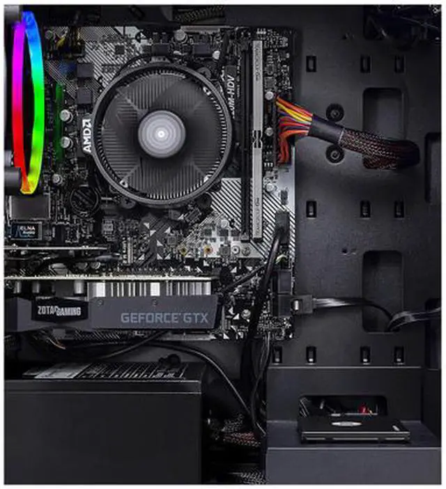 Alt view image 5 of 6 - SkyTech Blaze II Gaming Computer PC Desktop – Ryzen 5 2600 6-Core 3.4 GHz, NVIDIA GeForce GTX 1650 4G, 500G SSD, 8GB DDR4, RGB, AC WiFi, Windows 10 Home 64-bit
