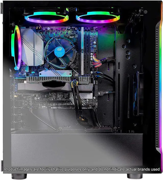 Alt view image 6 of 9 - Skytech Shadow Gaming Computer PC Desktop - Intel Core i5 9400F 2.90 GHz, GTX 1660 6 GB, 500 GB SSD, 8 GB DDR4 3000 MHz, RGB Fans, Windows 10 Home 64-bit, 802.11ac Wi-Fi