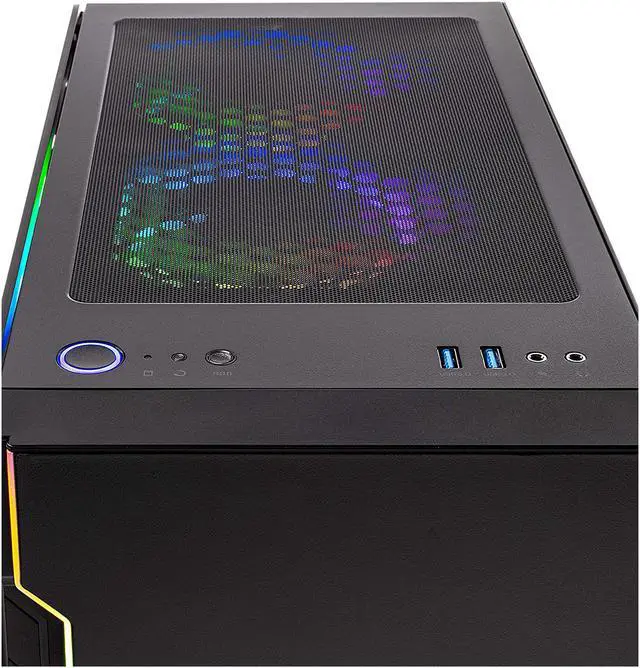 Alt view image 4 of 9 - Skytech Shadow Gaming Computer PC Desktop - Intel Core i5 9400F 2.90 GHz, GTX 1660 6 GB, 500 GB SSD, 8 GB DDR4 3000 MHz, RGB Fans, Windows 10 Home 64-bit, 802.11ac Wi-Fi