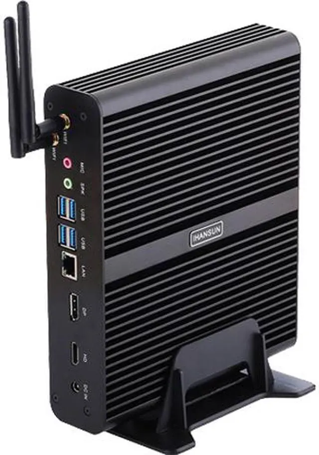 Main image of HUNSN 4K Fanless Mini PC, Desktop Computer, Server, I7 8550U / 8565U / 8559U / 8569U / 8650U, BM14, Windows 11 pro or Linux Ubuntu, WiFi, BT, DP, HDMI, LAN, 16G RAM DDR4, 128G SSD, 1TB HDD