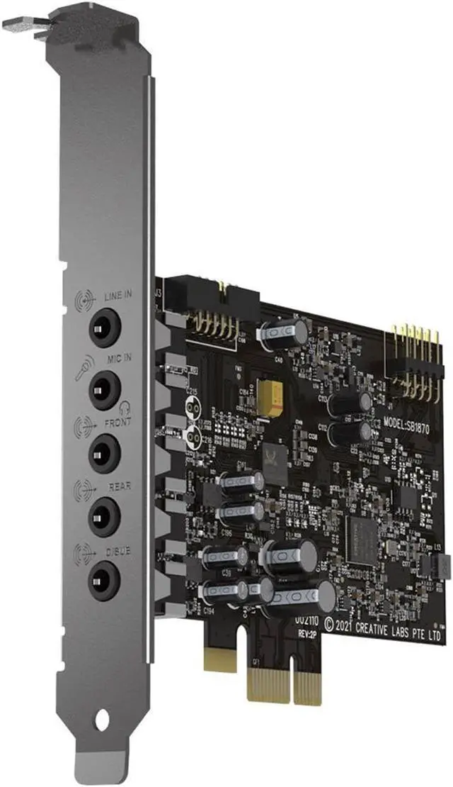 Alt view image 3 of 8 - Creative Sound Blaster Audigy Fx V2 Upgradable Hi-res PCI-e Sound Card with 5.1 Discrete and Virtual Surround, Scout Mode, SmartComms Kit for PC