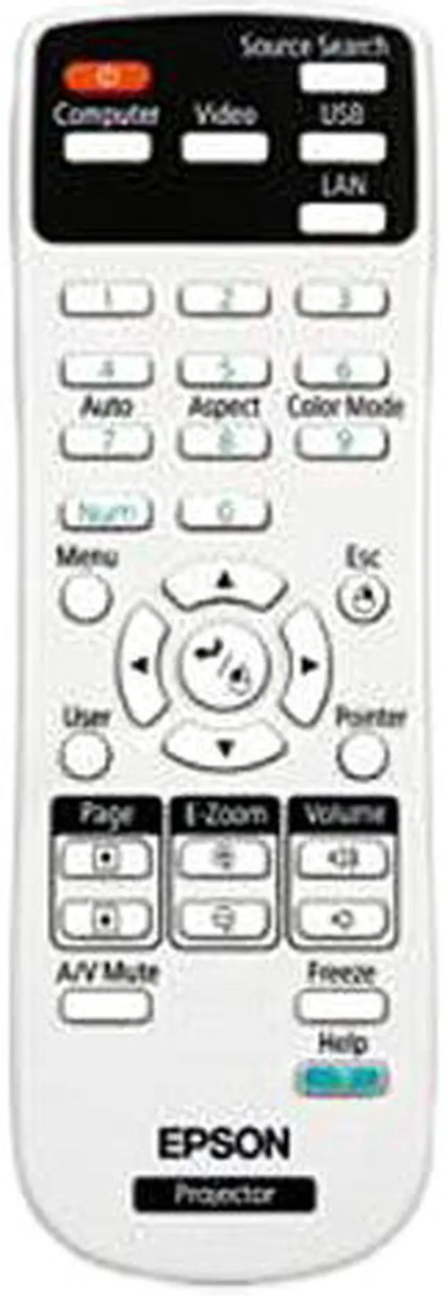 Main image of Epson Projector Remote Control Epson Replacement Projector Remote Control - For Projector