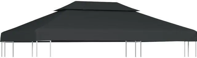 Main image of vidaXL Gazebo Cover 2-Tier Canopy Top Replacement Patio Sunshade Anthracite