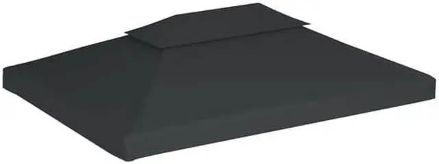 Alt view image 2 of 5 - vidaXL Gazebo Cover 2-Tier Canopy Top Replacement Patio Sunshade Anthracite