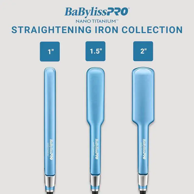 Alt view image 14 of 14 - BaByliss Pro Nano Titanium 1" Ultra-Sleek Hair Straightener, Flat Iron, BNT130T